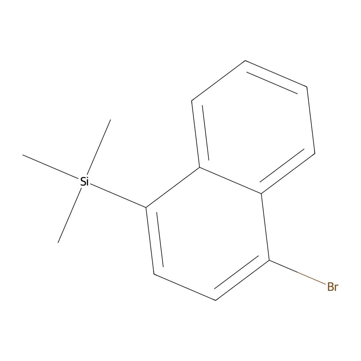 (4-Bromonaphthalen-1-yl)trimethylsilane molecular structure, CAS 161583-93-3