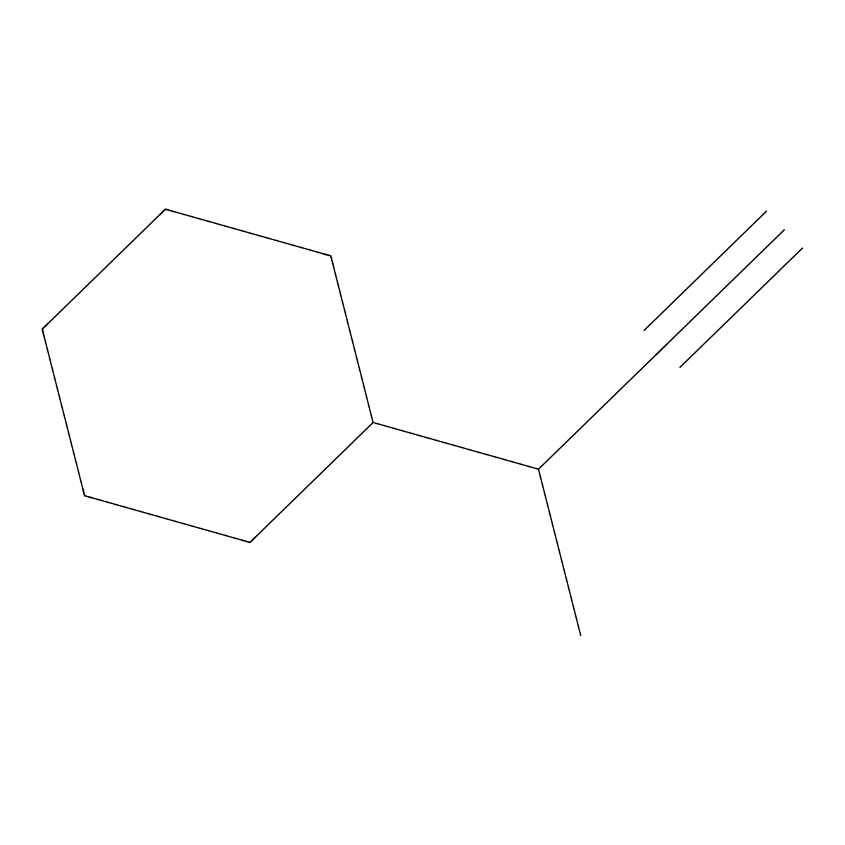 (But-3-yn-2-yl)cyclohexane molecular structure, CAS 161585-63-3