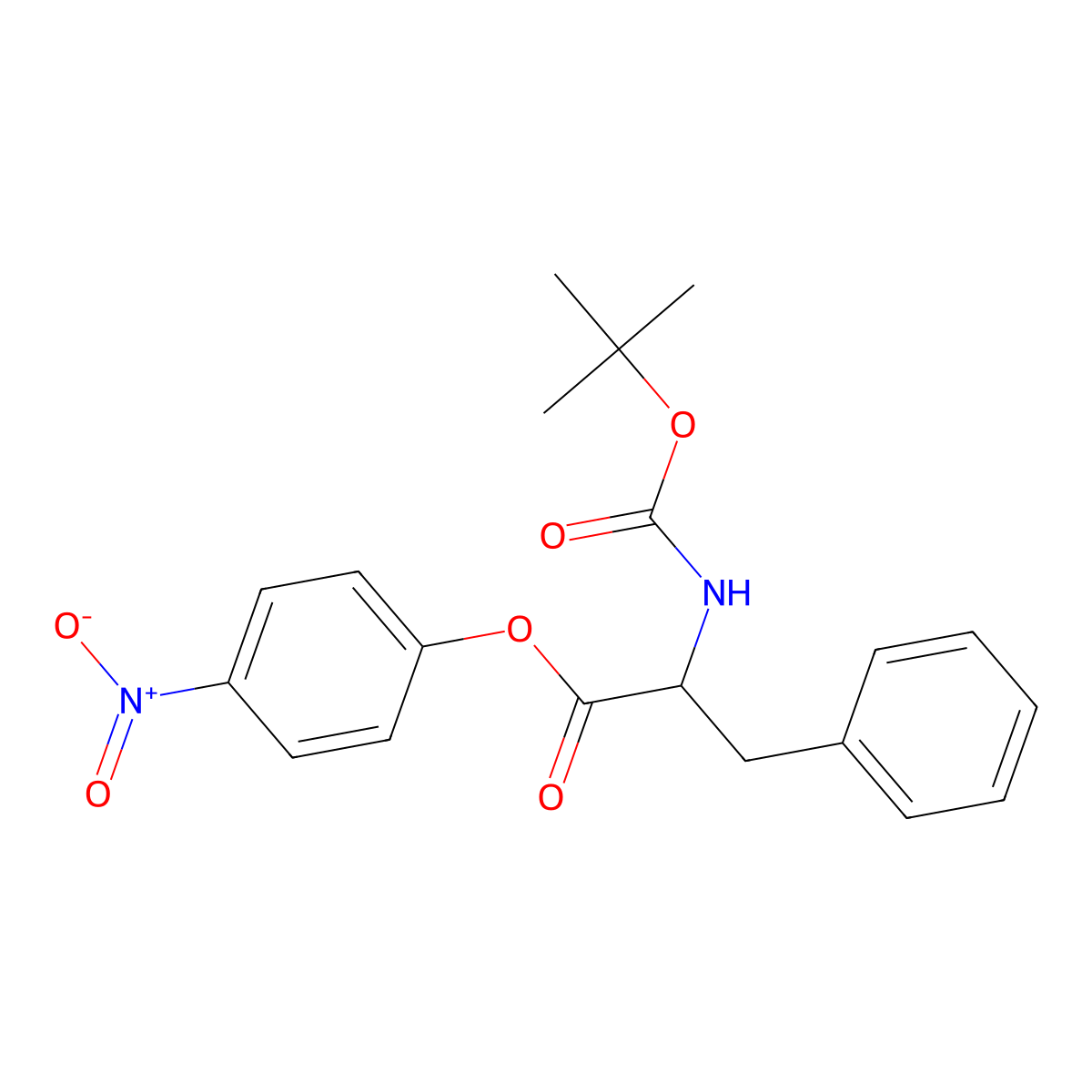 Boc-D-Phe-ONp molecular structure, CAS 16159-70-9