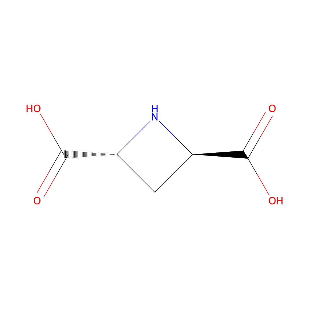 Azetidine-2,4-dicarboxylic acid molecular structure, CAS 161596-63-0