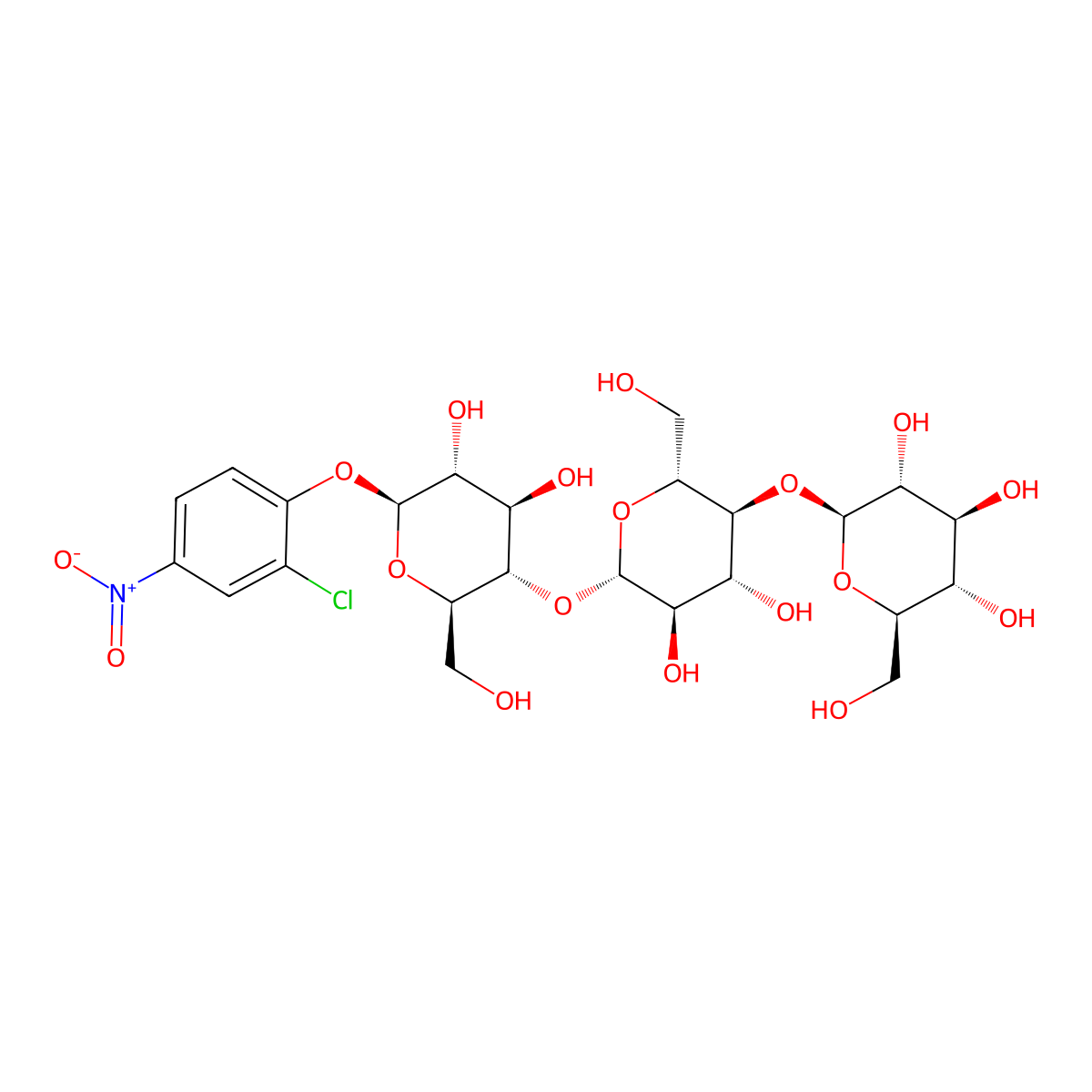 2-Chloro-4-nitrophenyl-b-cellotrioside molecular structure, CAS 161597-23-5