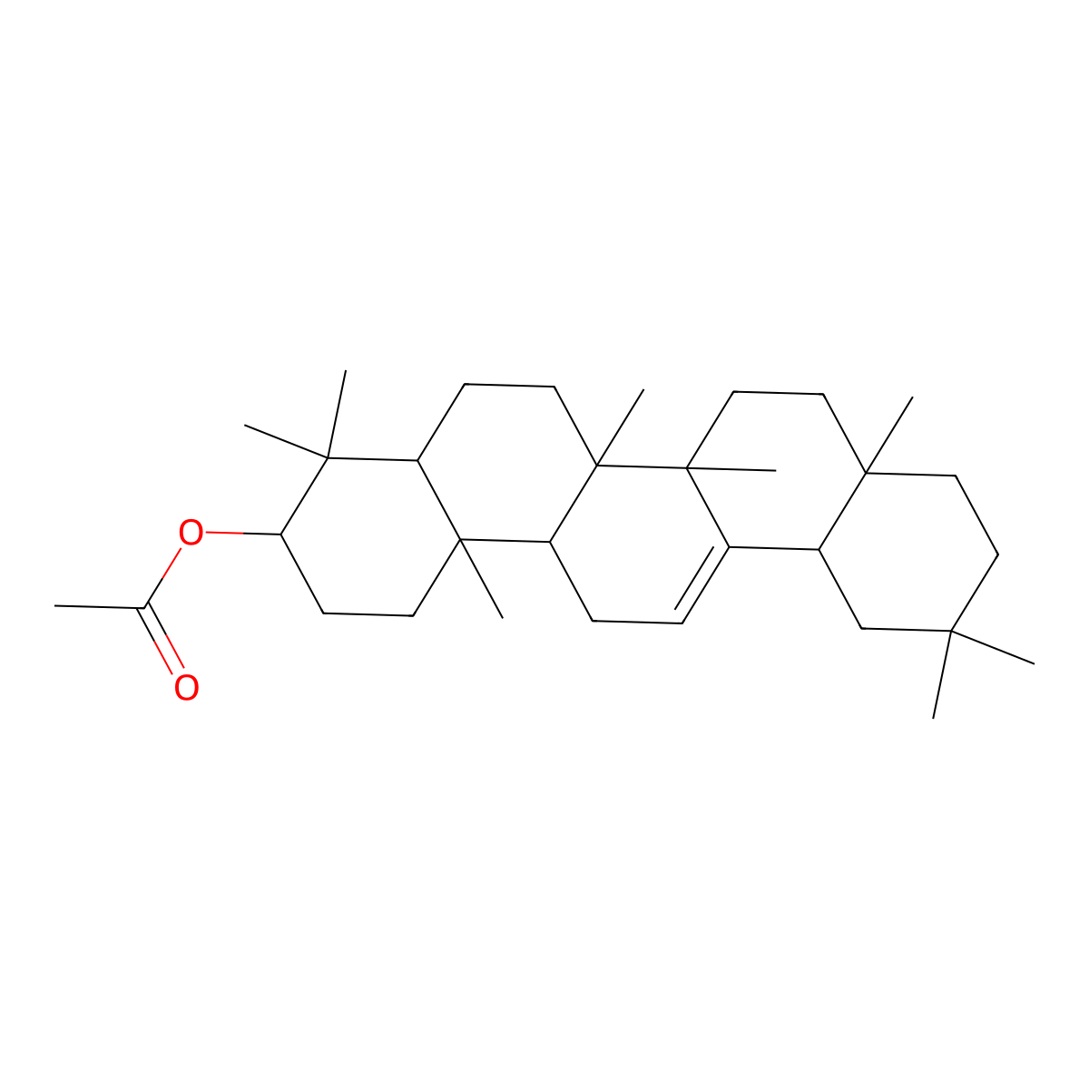 Beta-Amyrin Acetate molecular structure, CAS 1616-93-9