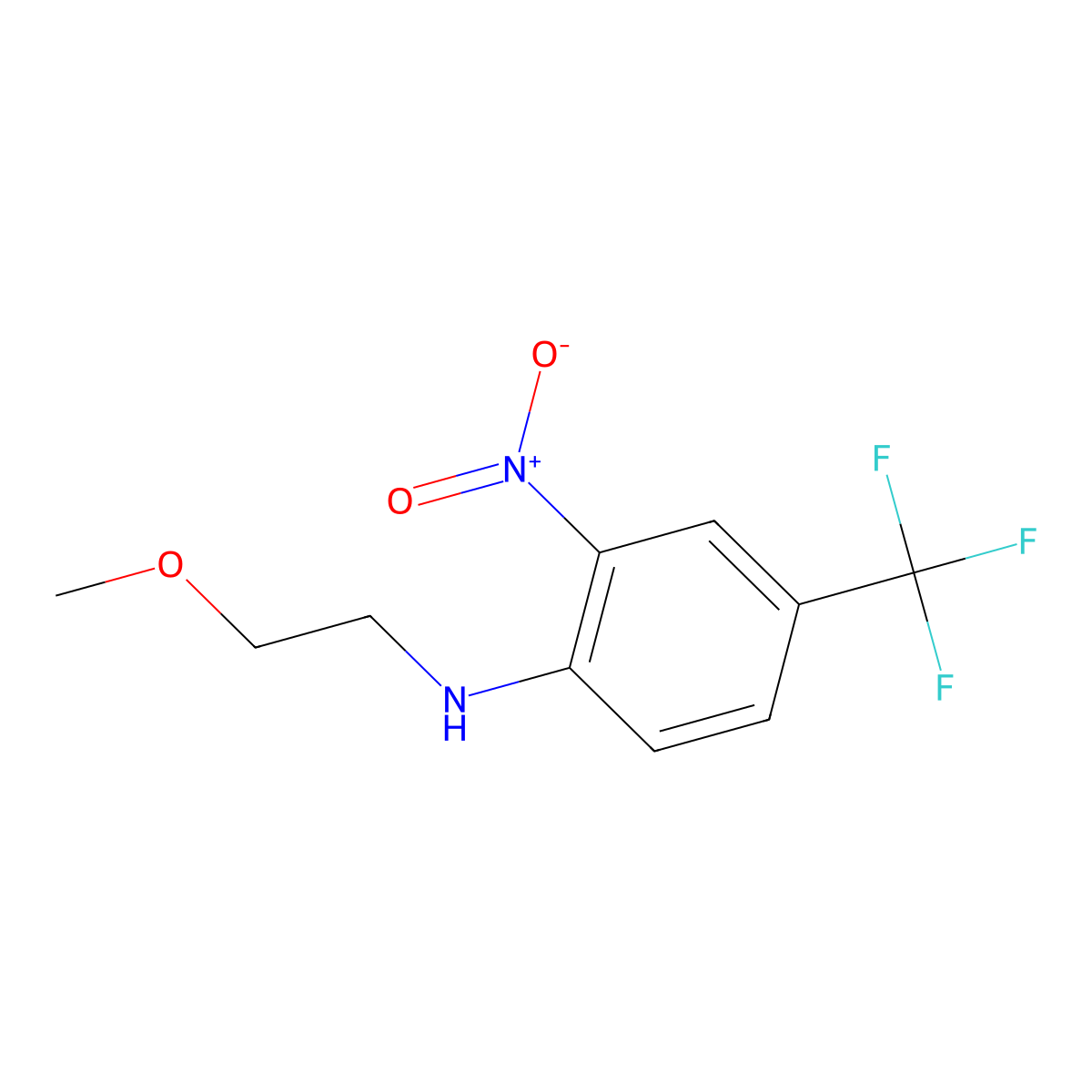 N-(2-methoxyethyl)-2-nitro-4-(trifluoromethyl)aniline molecular structure, CAS 161605-63-6