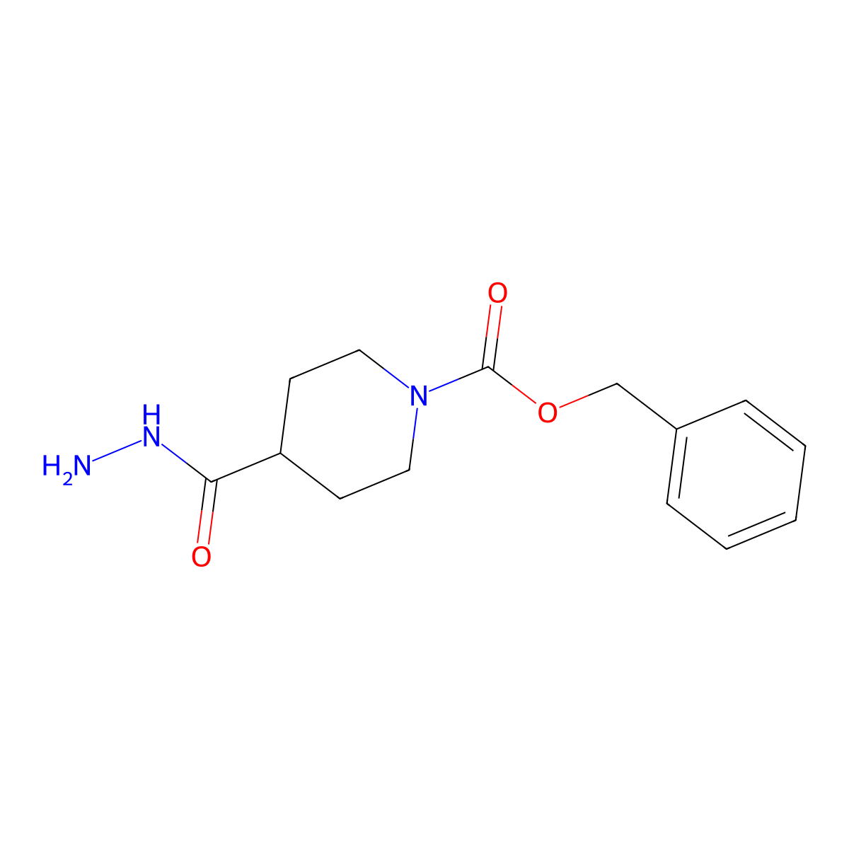 Benzyl 4-(hydrazinecarbonyl)piperidine-1-carboxylate molecular structure, CAS 161609-80-9