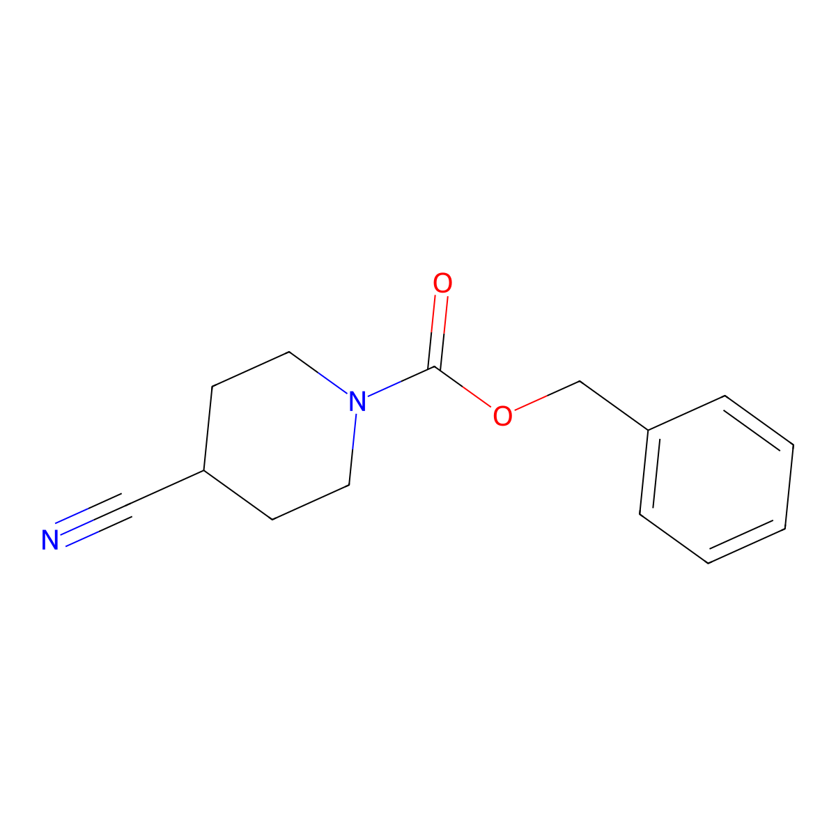 Benzyl 4-cyanopiperidine-1-carboxylate molecular structure, CAS 161609-84-3