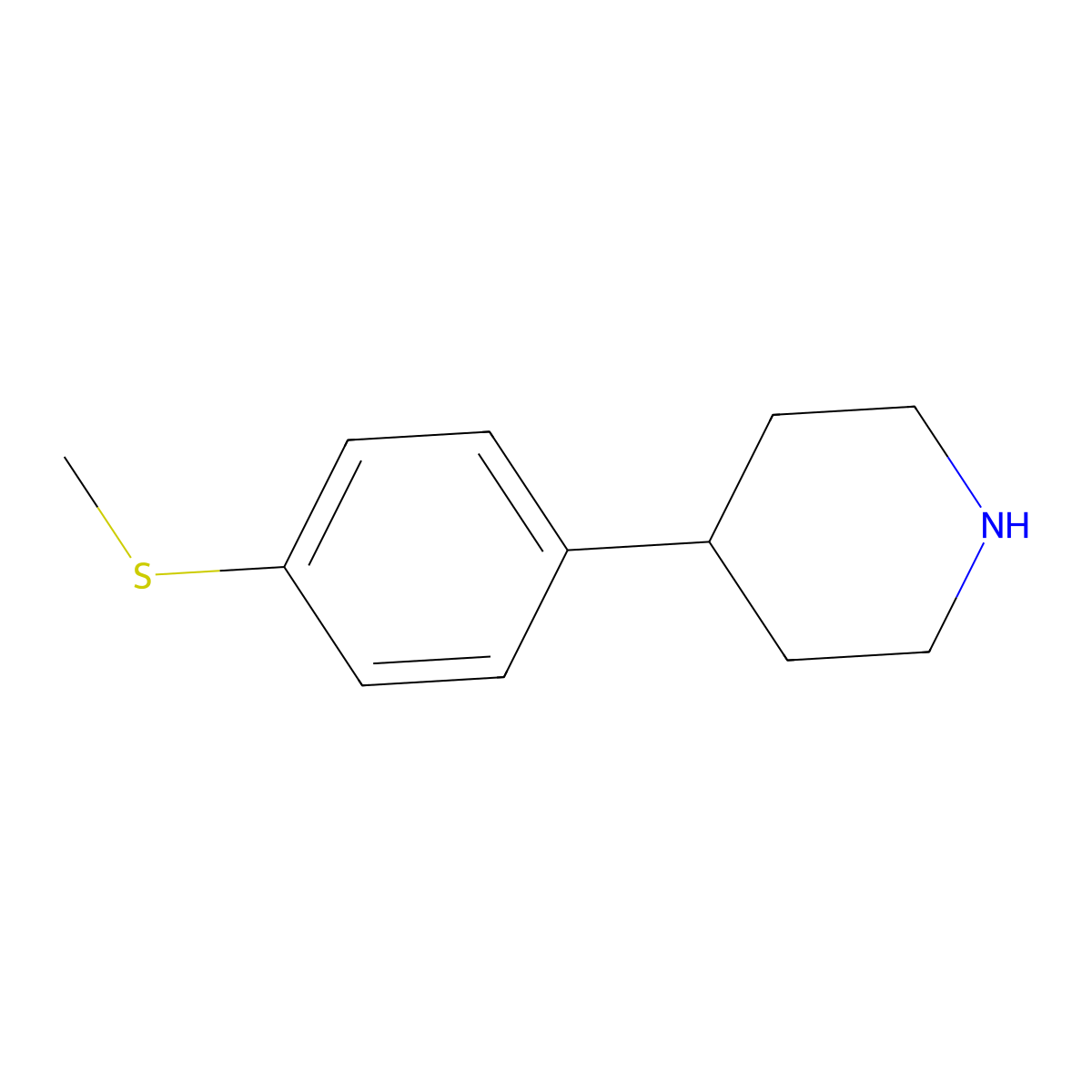 4-(4-Methylsulfanyl-phenyl)-piperidine molecular structure, CAS 161609-97-8