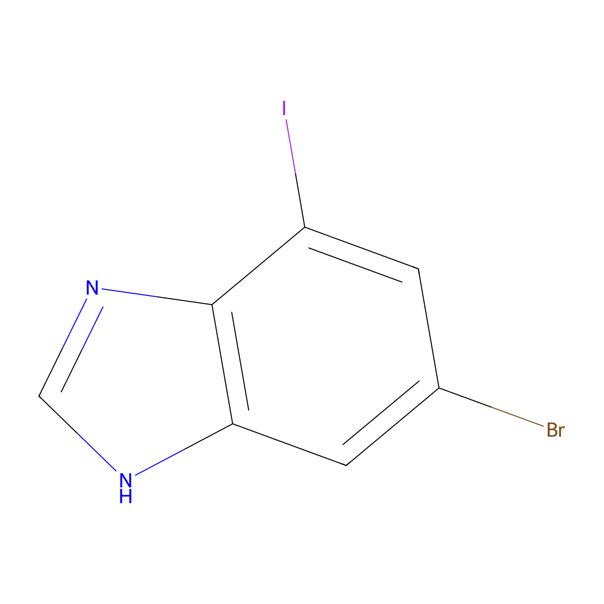 6-Bromo-4-iodobenzimidazole molecular structure, CAS 1616094-32-6