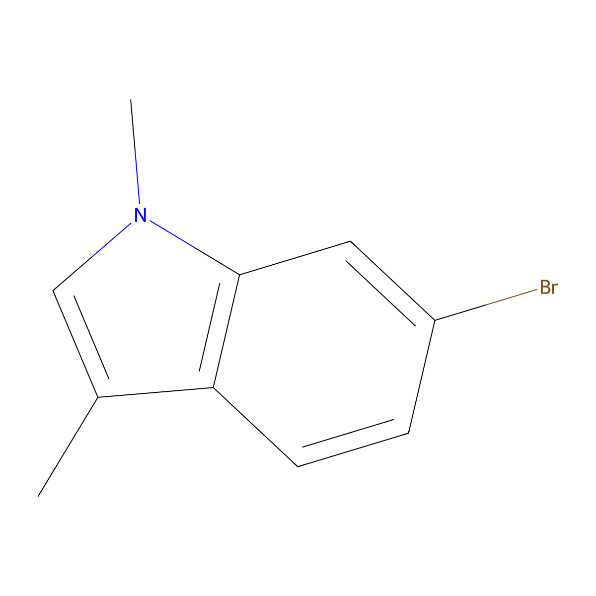6-Bromo-1,3-dimethyl-1H-indole molecular structure, CAS 1616099-24-1