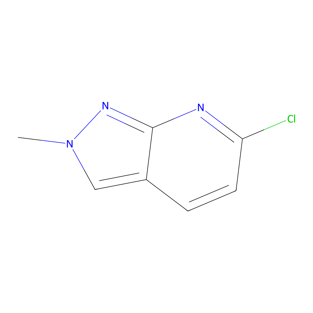 6-chloro-2-methyl-2H-pyrazolo[3,4-b]pyridine molecular structure, CAS 1616099-29-6