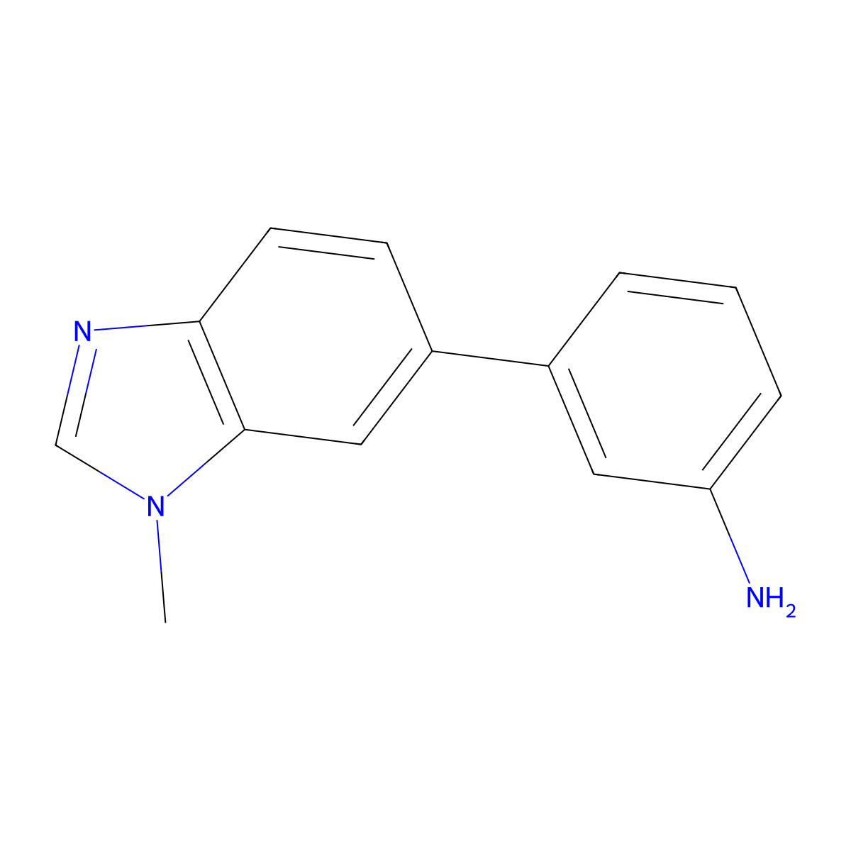 3-(1-methyl-1H-benzo[d]imidazol-6-yl)aniline molecular structure, CAS 1616099-43-4
