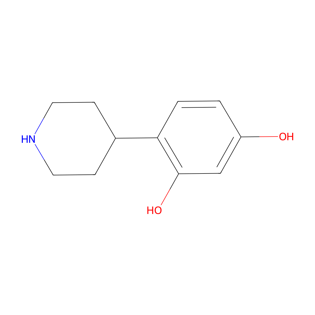 4-(Piperidin-4-YL)benzene-1,3-diol molecular structure, CAS 161610-02-2
