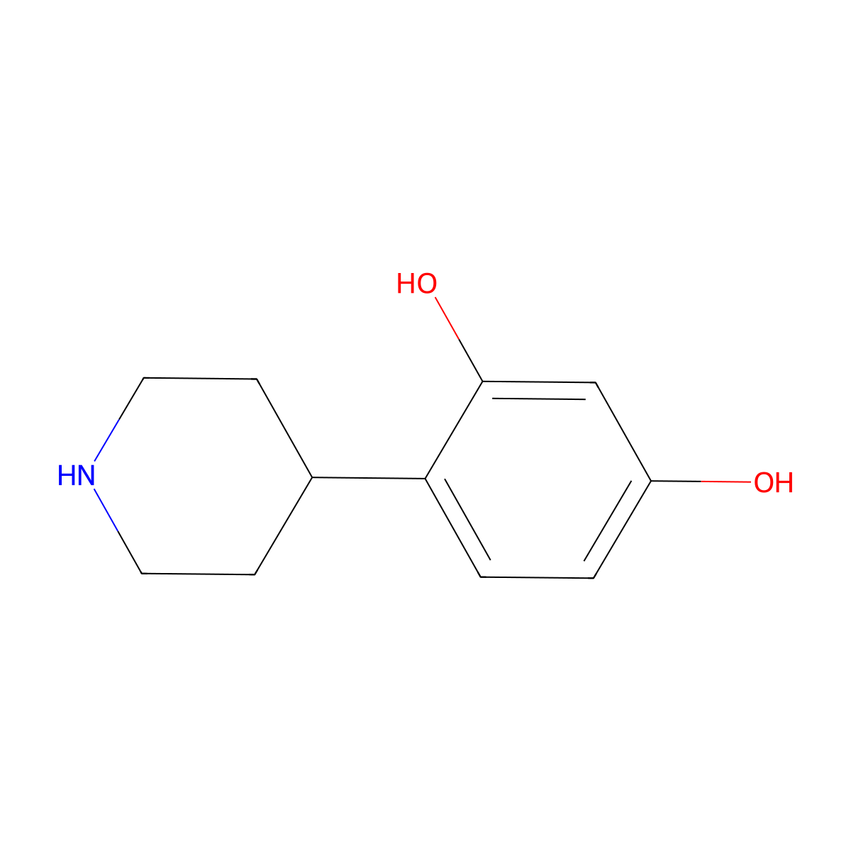 4-(Piperidin-4-YL)benzene-1,3-diol molecular structure, CAS 161610-02-2