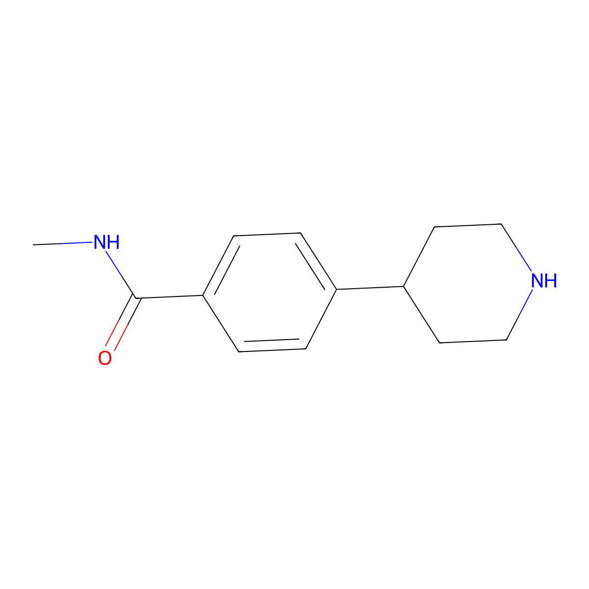 N-Methyl-4-(piperidin-4-yl)benzamide molecular structure, CAS 161610-09-9