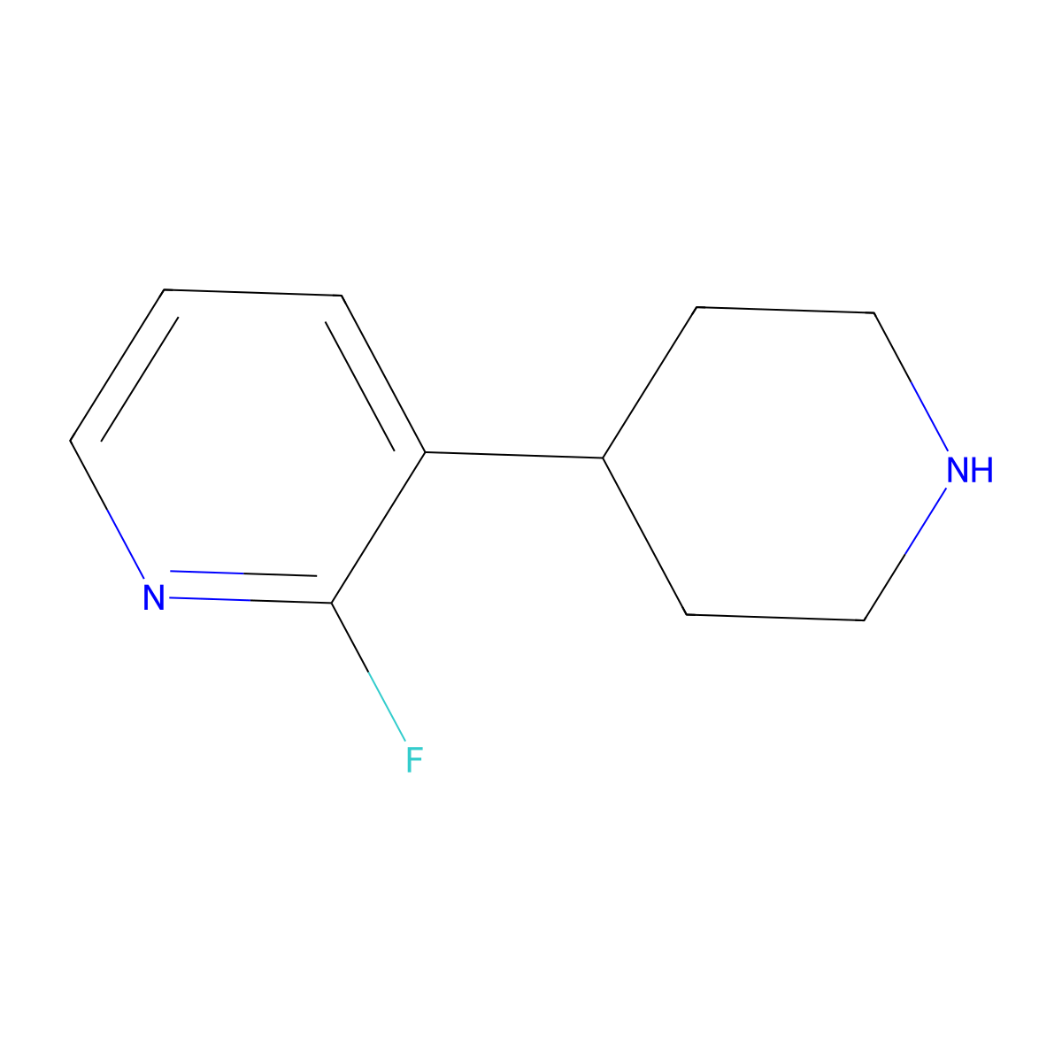 2-Fluoro-3-(piperidin-4-YL)pyridine molecular structure, CAS 161610-12-4