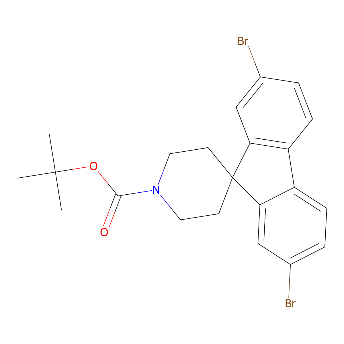 1'-Boc-2,7-dibromospiro[fluorene-9,4'-piperidine] molecular structure, CAS 1616113-98-4