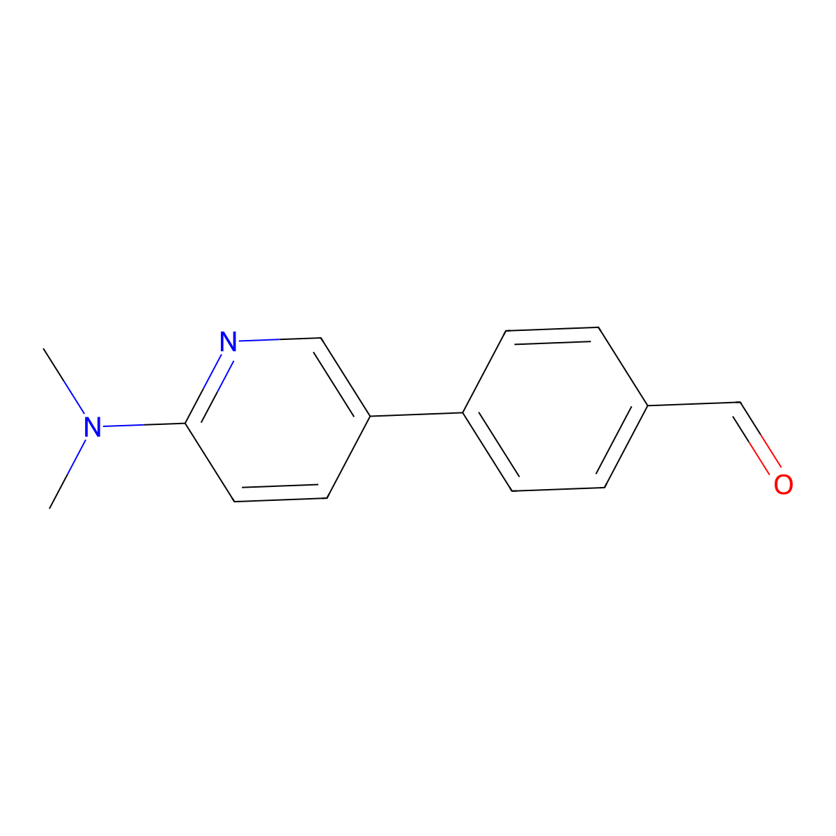 4-(6-(Dimethylamino)pyridin-3-yl)benzaldehyde molecular structure, CAS 1616117-42-0