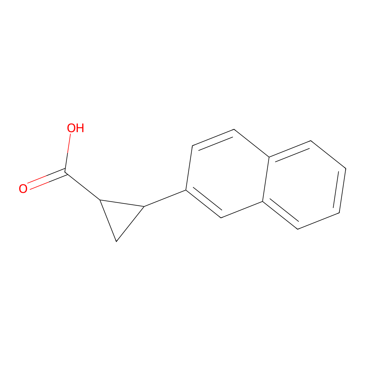 rel-(1R,2S)-2-(Naphthalen-2-yl)cyclopropane-1-carboxylic acid molecular structure, CAS 1616119-52-8