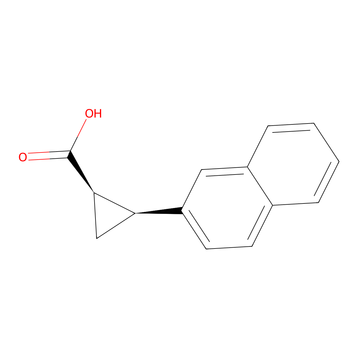 rel-(1R,2S)-2-(Naphthalen-2-yl)cyclopropane-1-carboxylic acid molecular structure, CAS 1616119-52-8