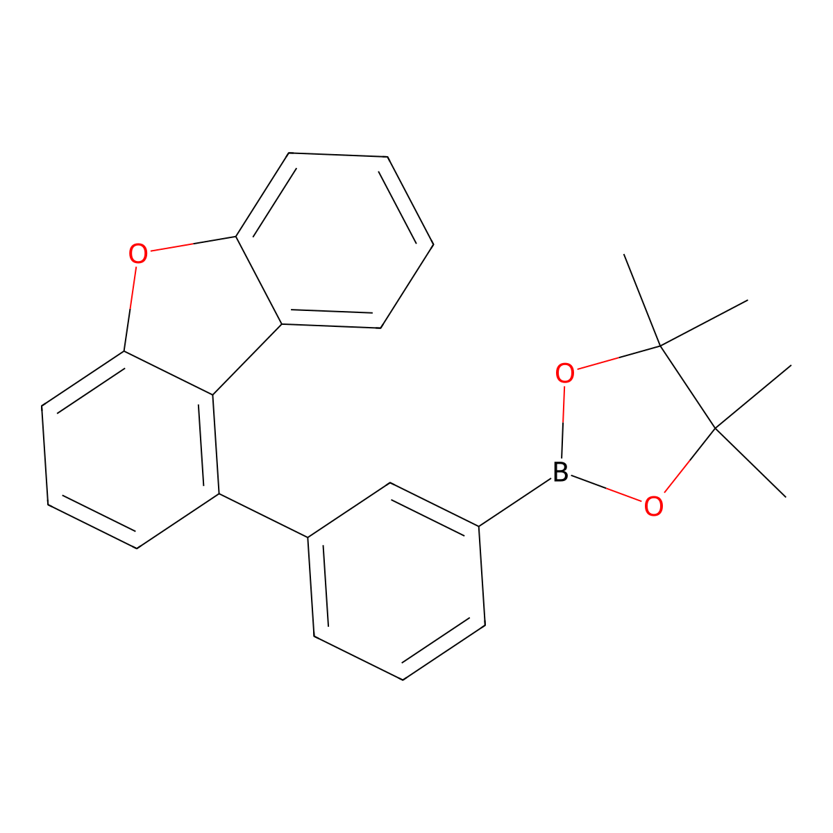 2-(3-(Dibenzo[b,d]furan-1-yl)phenyl)-4,4,5,5-tetramethyl-1,3,2-dioxaborolane molecular structure, CAS 1616120-14-9