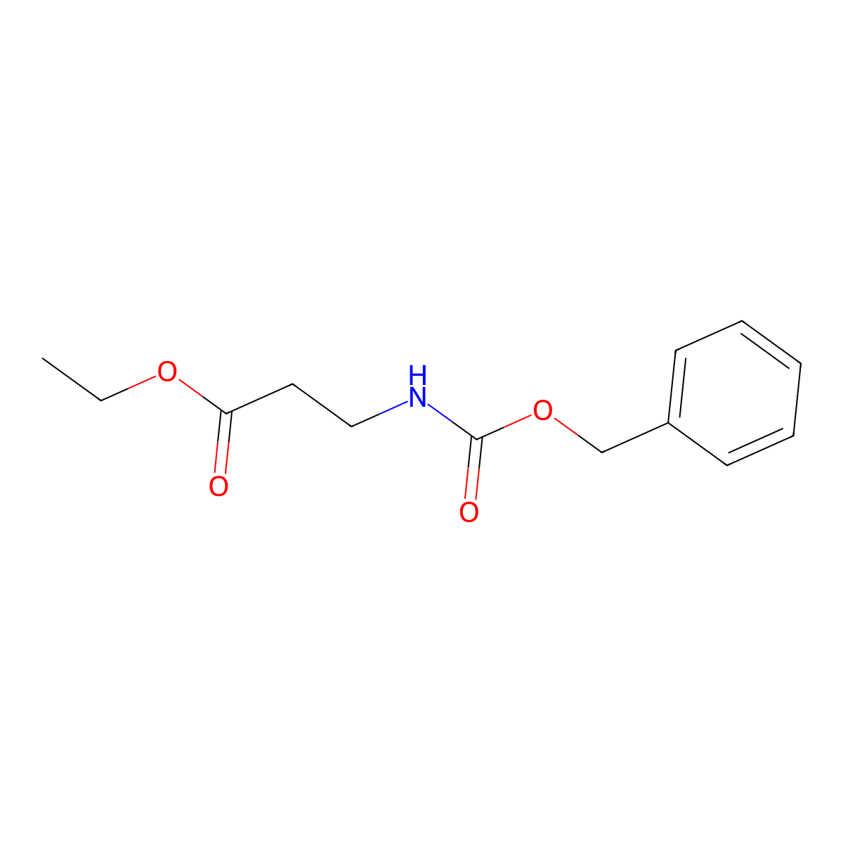 Ethyl 3-{[(benzyloxy)carbonyl]amino}propanoate molecular structure, CAS 161617-96-5