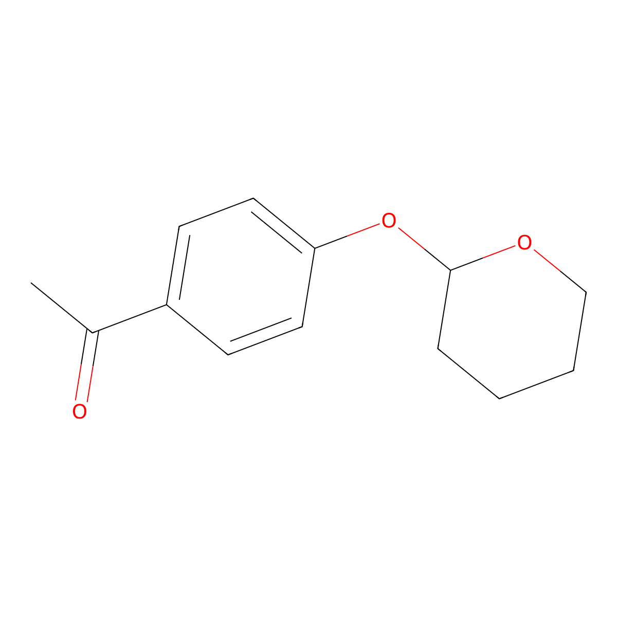 4'-Tetrahydropyranyloxy-acetophenone molecular structure, CAS 16162-69-9