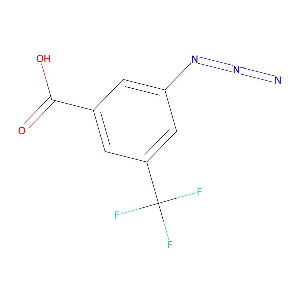 3-Azido-5-(trifluoromethyl)benzoic acid molecular structure, CAS 161622-13-5