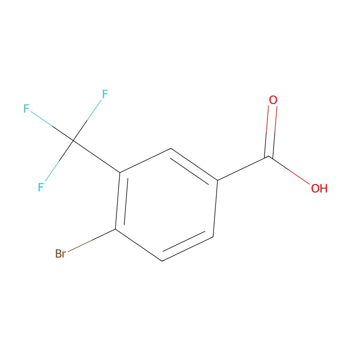 4-Bromo-3-(trifluoromethyl)benzoic acid molecular structure, CAS 161622-14-6