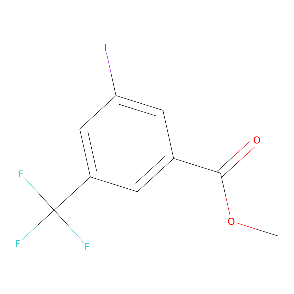 Methyl 3-iodo-5-(trifluoromethyl)benzoate molecular structure, CAS 161622-17-9