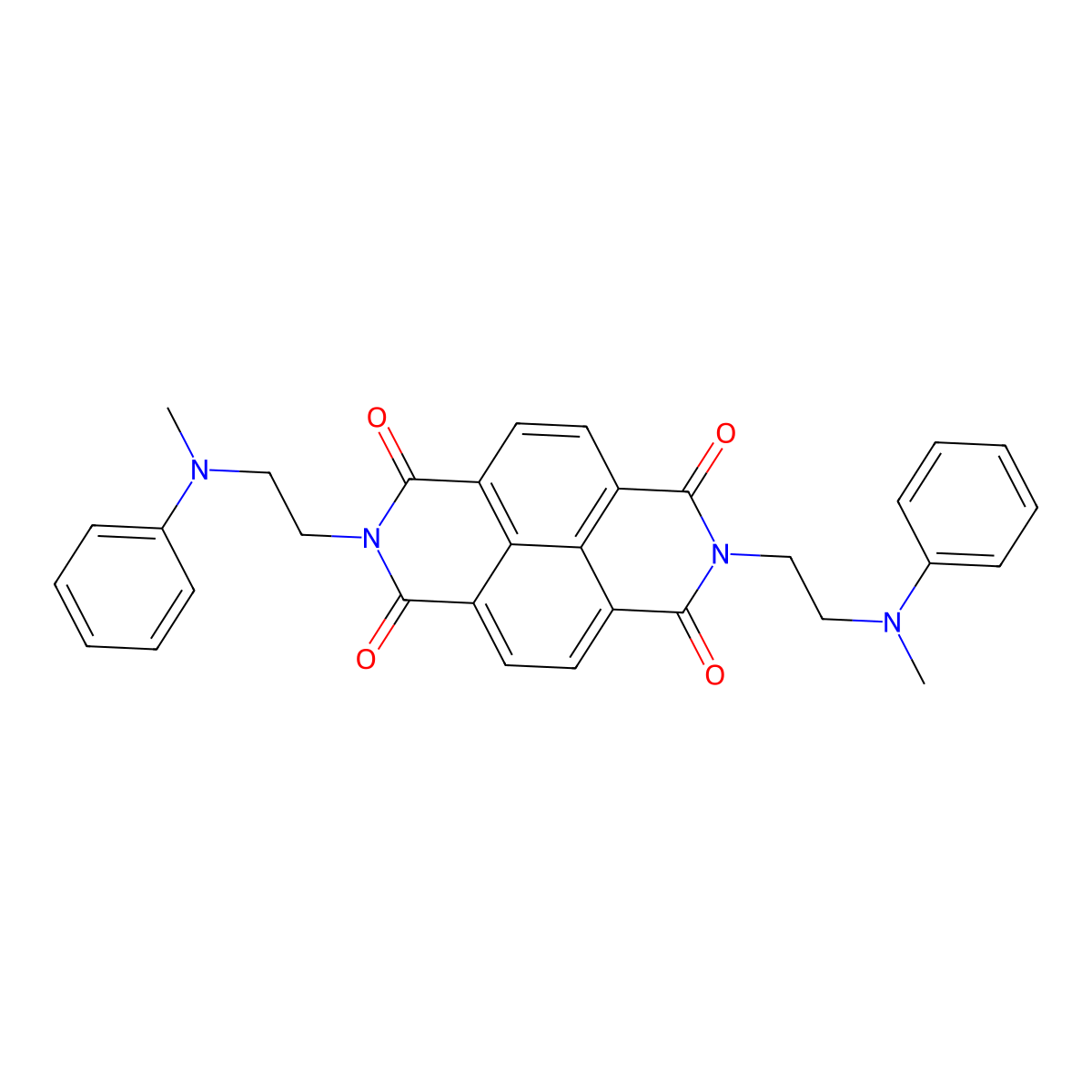 2,7-Bis(2-(methyl(phenyl)amino)ethyl)benzo[lmn][3,8]phenanthroline-1,3,6,8(2H,7H)-tetraone molecular structure, CAS 1616261-50-7
