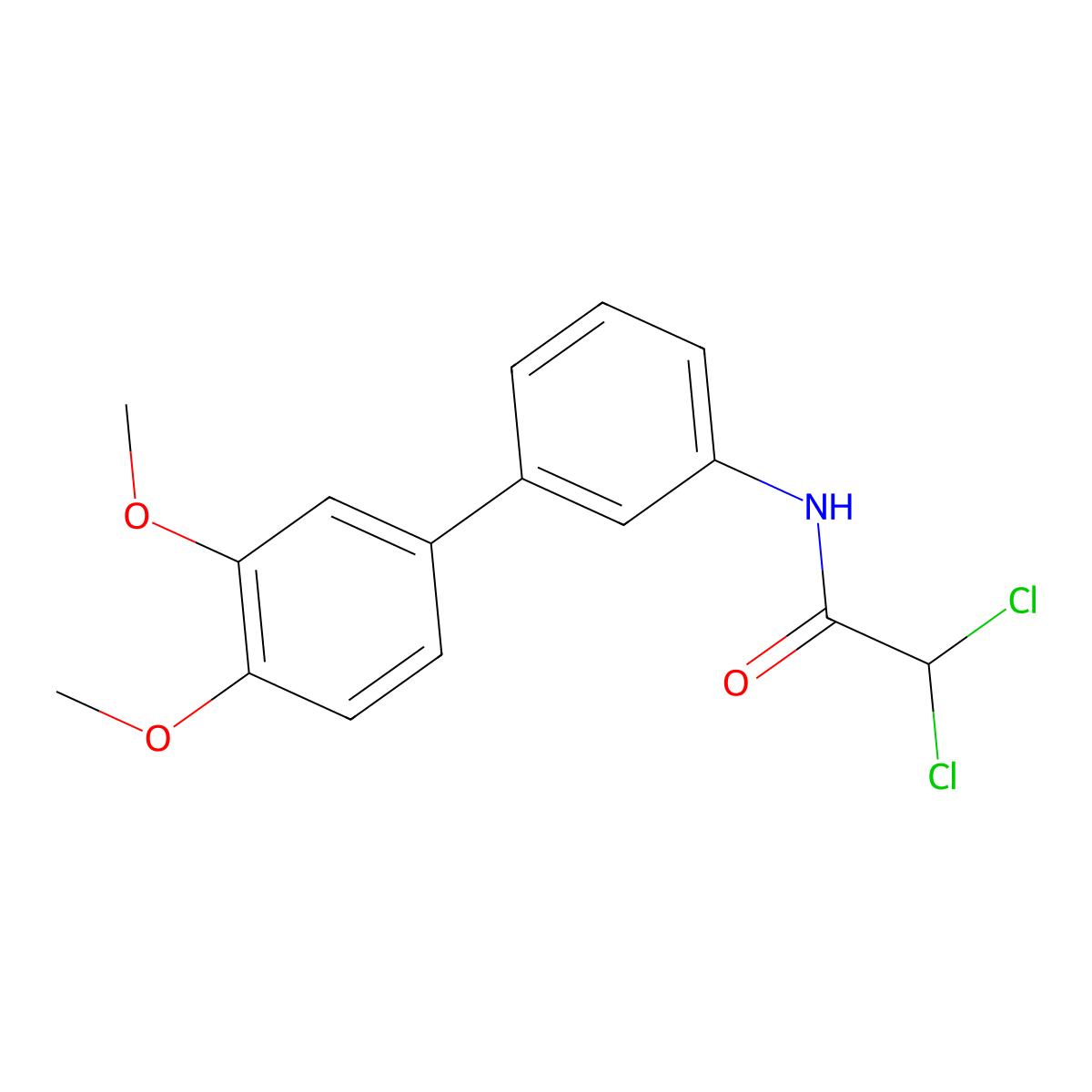 2,2-dichloro-N-[3-(3,4-dimethoxyphenyl)phenyl]acetamide molecular structure, CAS 1616271-41-0