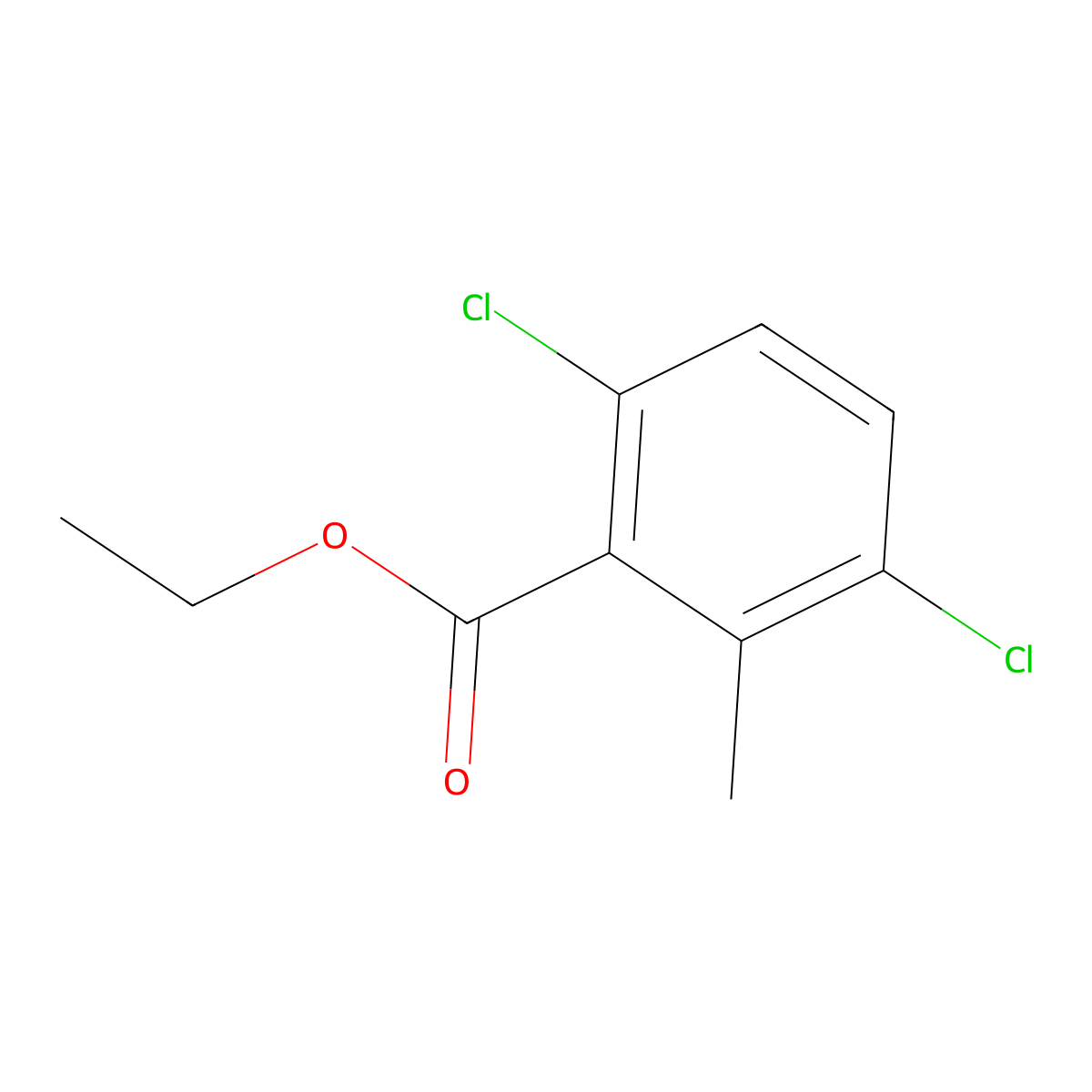 Ethyl 3,6-dichloro-2-methylbenzoate molecular structure, CAS 1616289-30-5