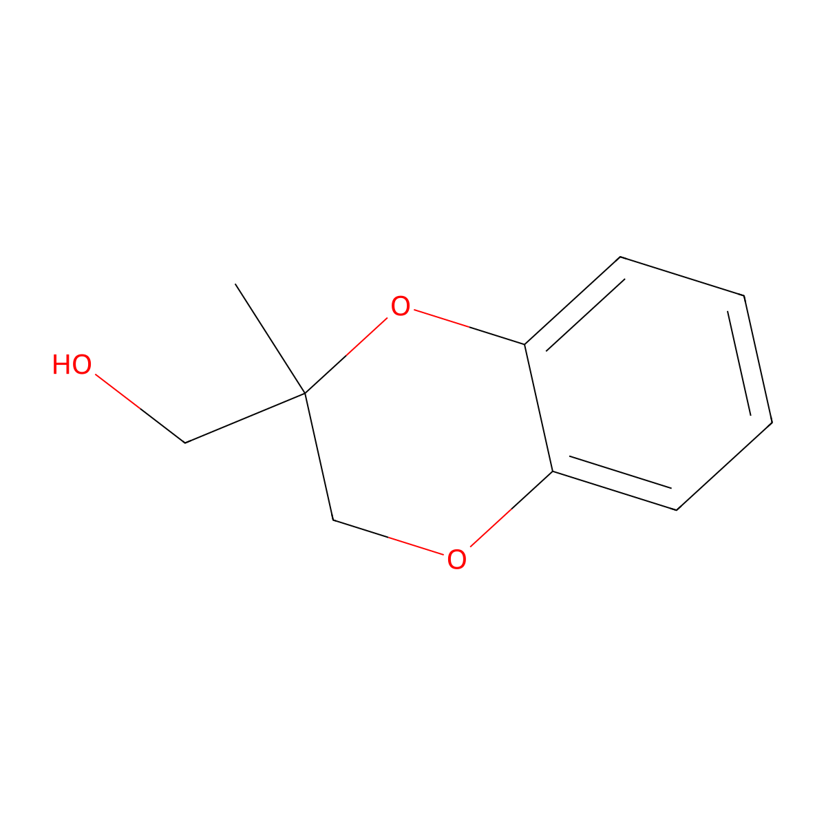 (2-Methyl-2,3-dihydro-1,4-benzodioxin-2-yl)methanol molecular structure, CAS 16163-83-0