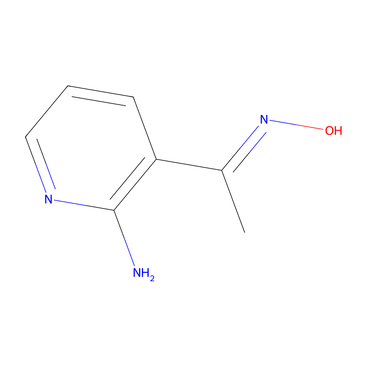 N-[1-(2-amino-3-pyridinyl)ethylidene]hydroxylamine molecular structure, CAS 1616337-52-0
