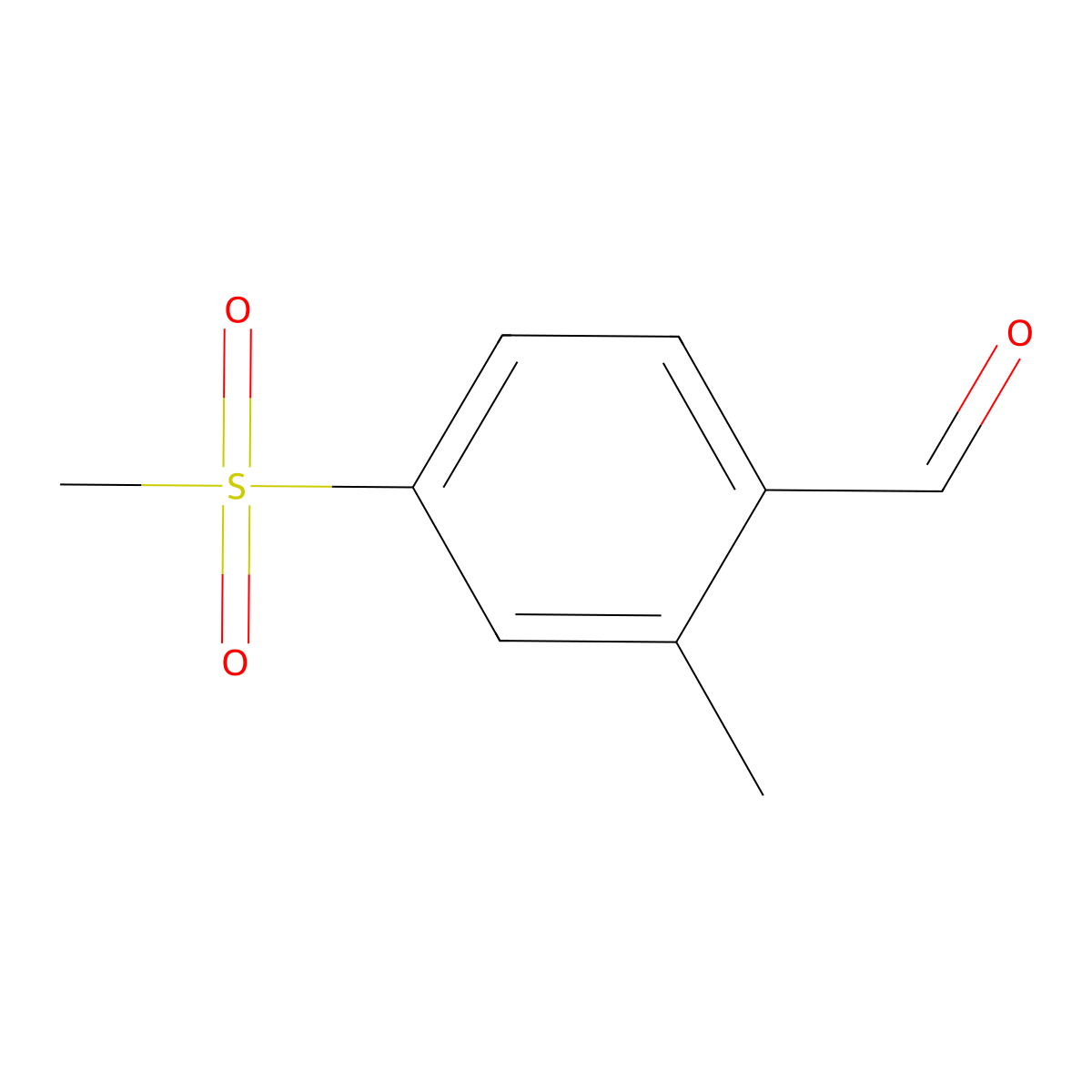 2-Methyl-4-(methylsulfonyl)benzaldehyde molecular structure, CAS 1616361-08-0