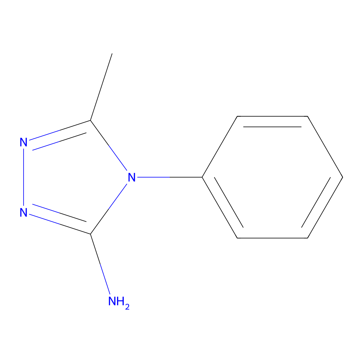 5-methyl-4-phenyl-4H-1,2,4-triazol-3-amine molecular structure, CAS 161637-10-1
