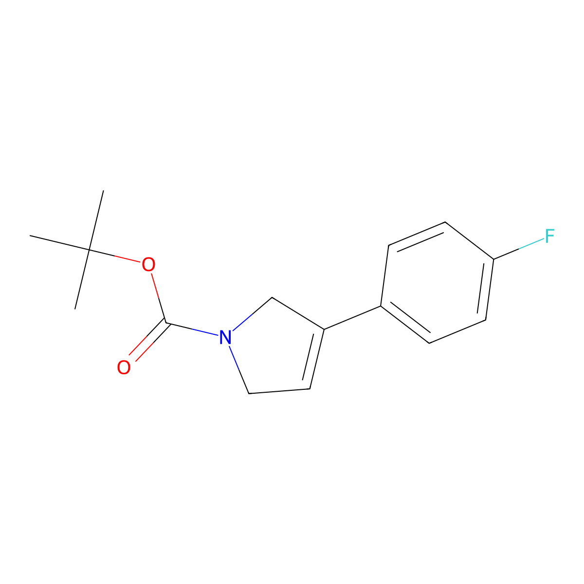 tert-butyl 3-(4-fluorophenyl)-2,5-dihydro-1H-pyrrole-1-carboxylate molecular structure, CAS 1616370-83-2