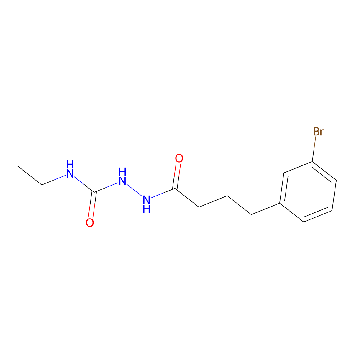 2-(4-(3-Bromophenyl)butanoyl)-N-ethylhydrazine-1-carboxamide molecular structure, CAS 1616372-70-3