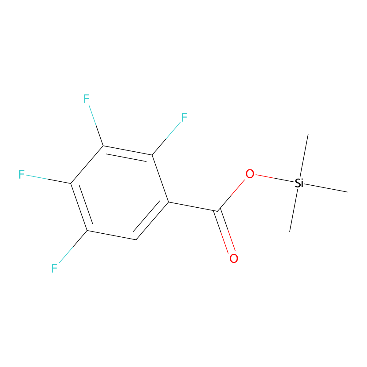 Trimethylsilyl 2,3,4,5-tetrafluorobenzoate molecular structure, CAS 1616373-58-0