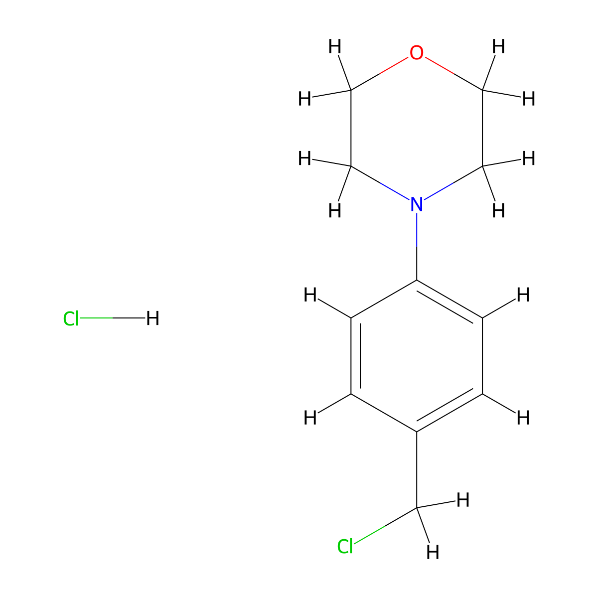 4-(4-(Chloromethyl)phenyl)morpholine hydrochloride molecular structure, CAS 1616403-02-1