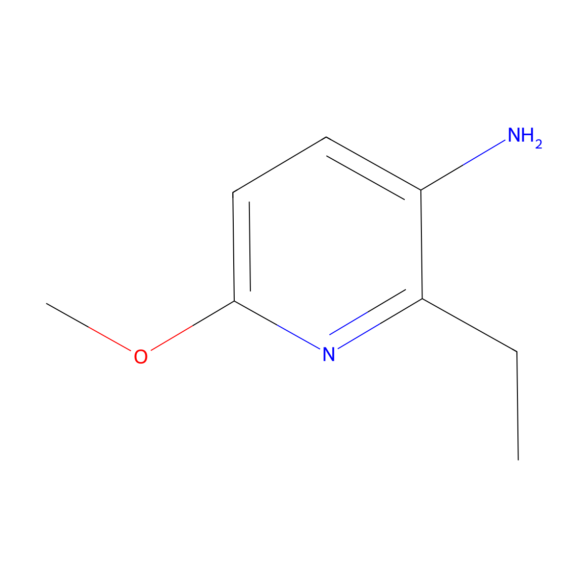 2-Ethyl-6-methoxypyridin-3-amine molecular structure, CAS 1616415-91-8
