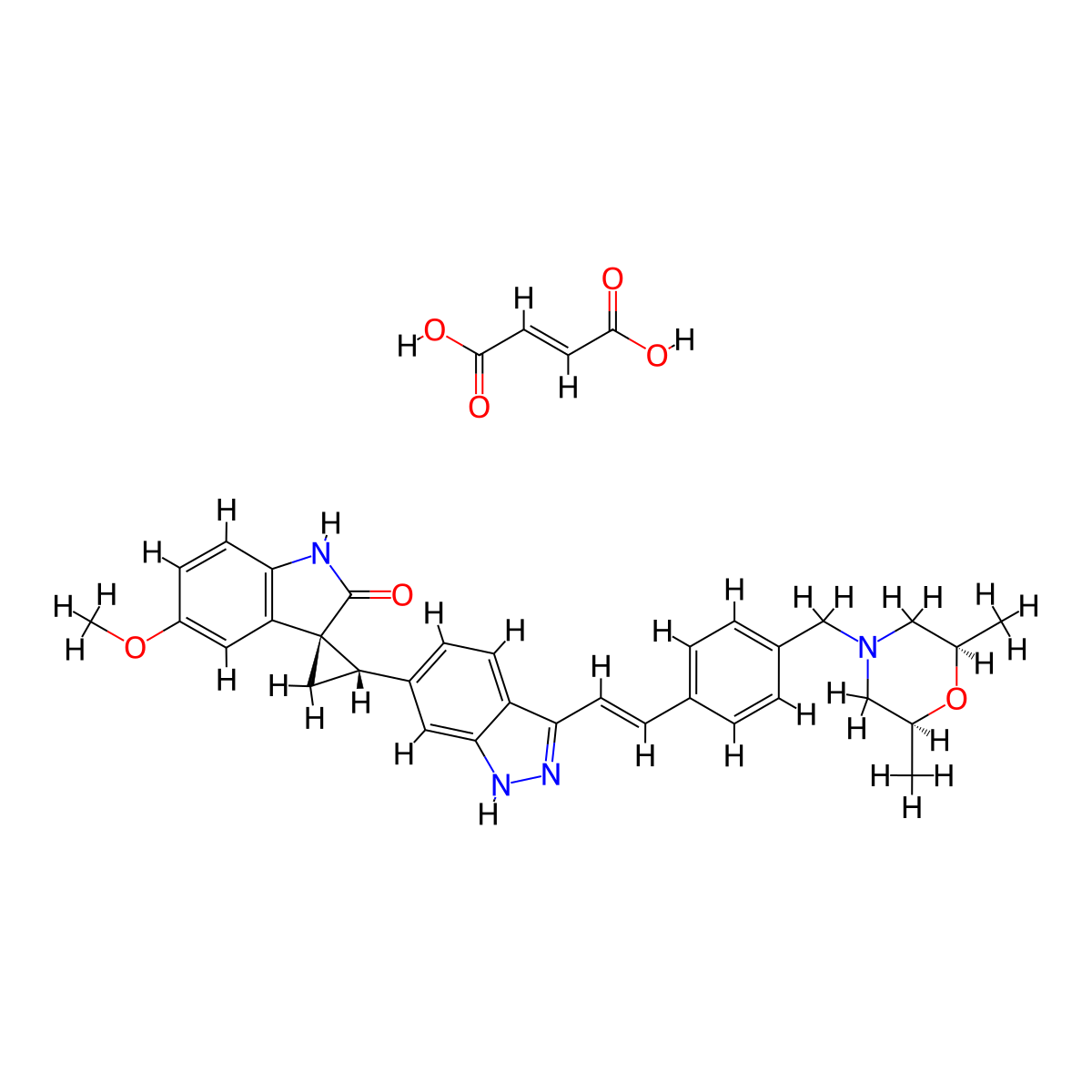Ocifisertib Fumarate molecular structure, CAS 1616420-30-4