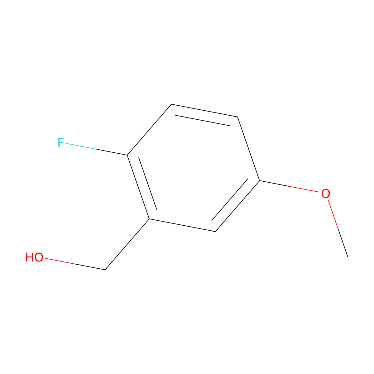 (2-Fluoro-5-methoxyphenyl)methanol molecular structure, CAS 161643-29-4