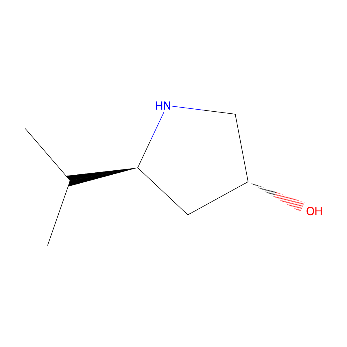 (3R,5S)-5-(propan-2-yl)pyrrolidin-3-ol molecular structure, CAS 1616434-44-6