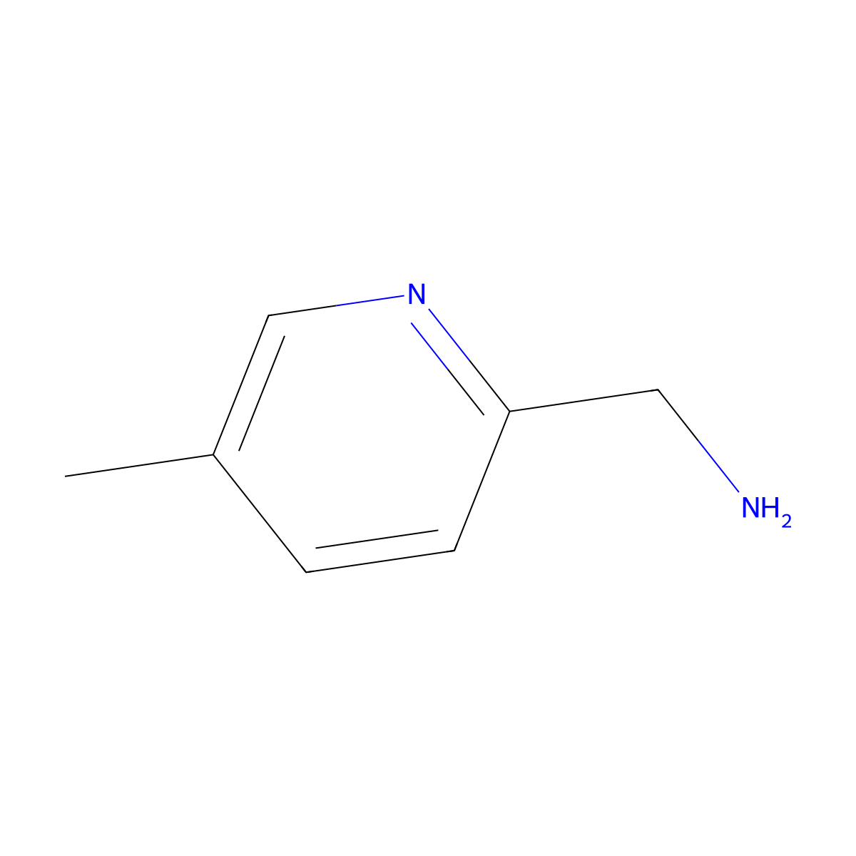(5-Methylpyridin-2-yl)methanamine molecular structure, CAS 161647-06-9