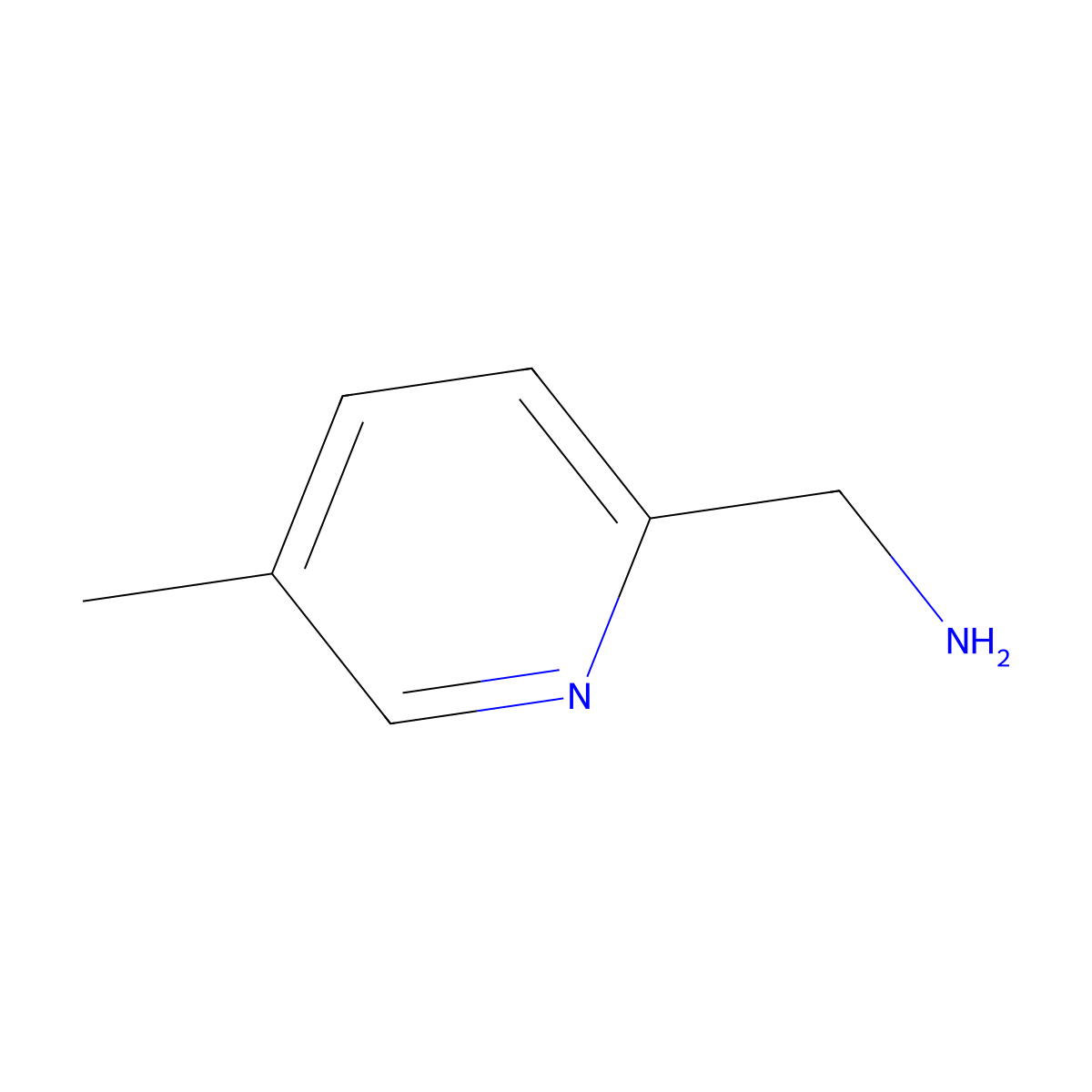 (5-Methylpyridin-2-yl)methanamine molecular structure, CAS 161647-06-9