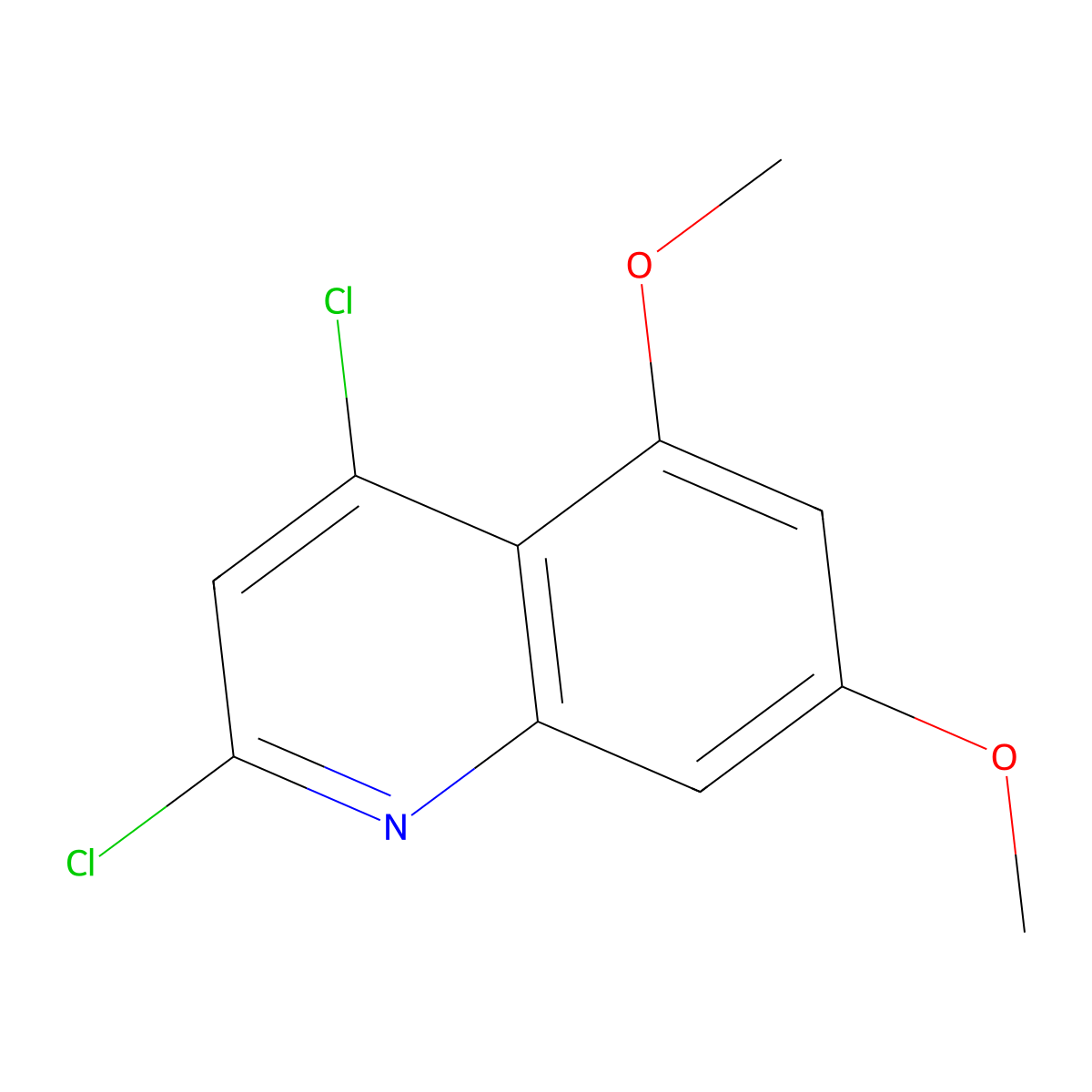 2,4-Dichloro-5,7-dimethoxyquinoline molecular structure, CAS 161648-76-6