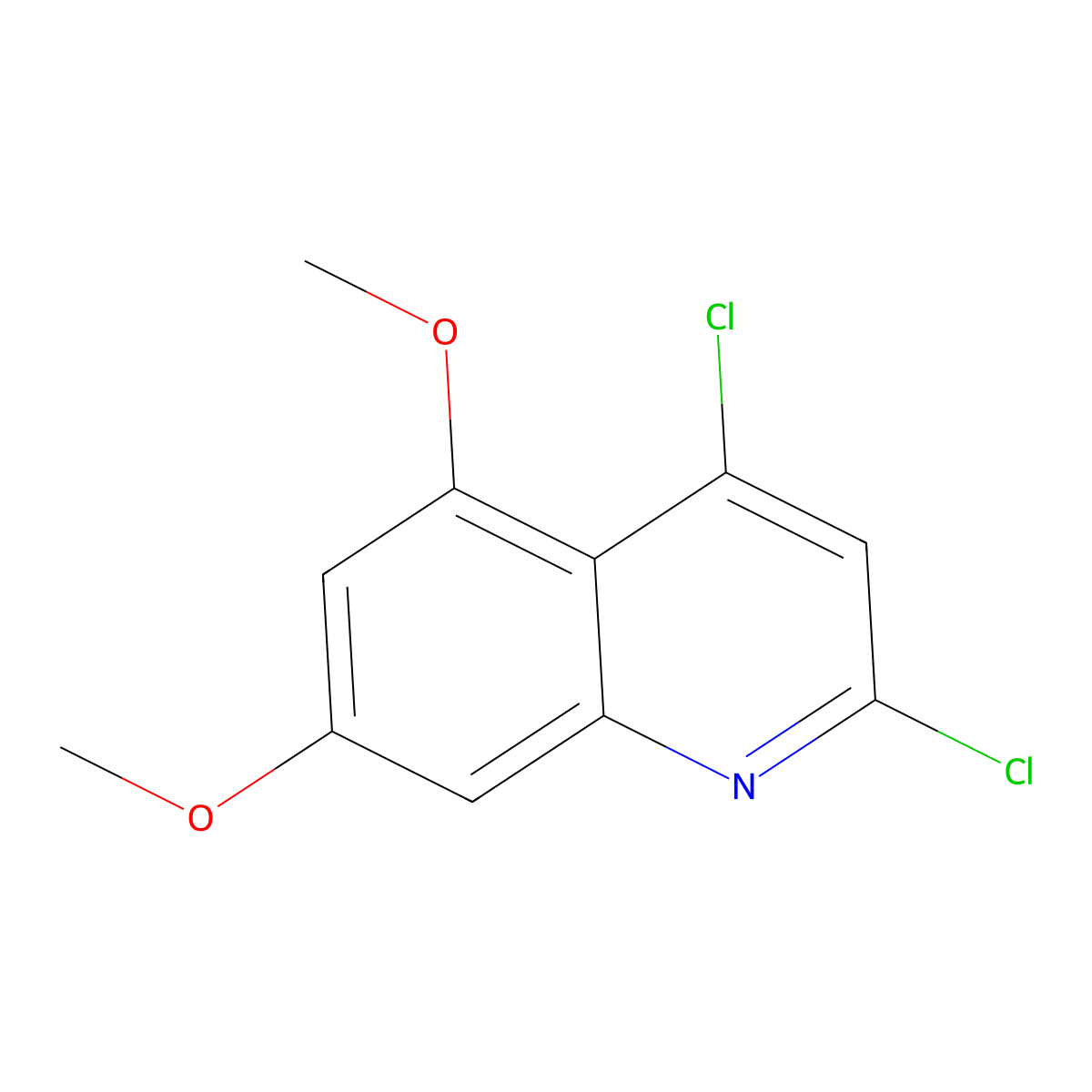 2,4-Dichloro-5,7-dimethoxyquinoline molecular structure, CAS 161648-76-6