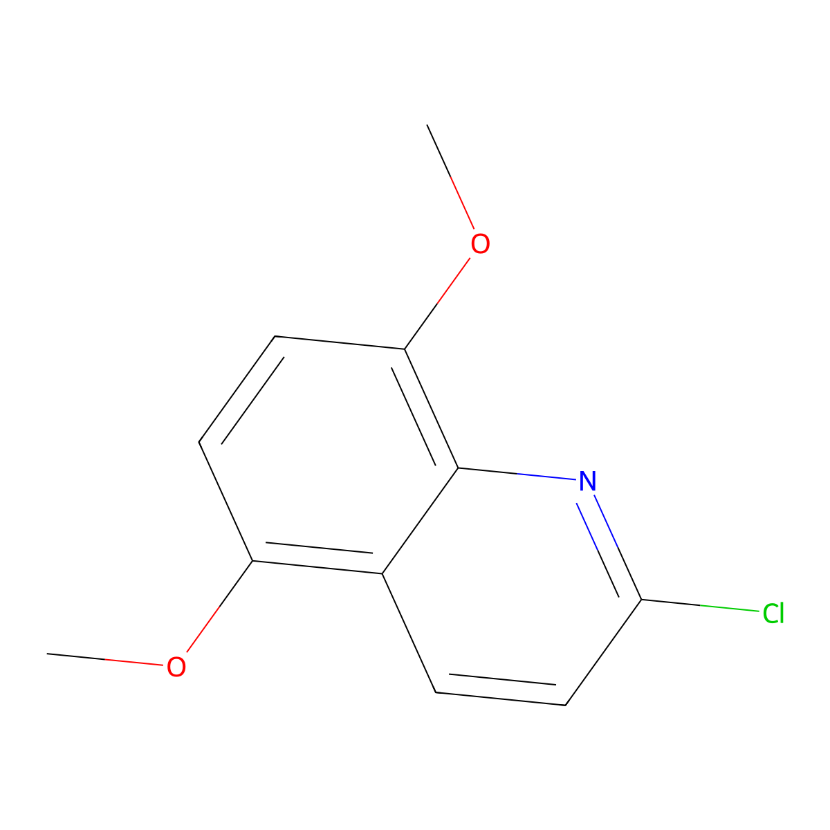 Quinoline, 2-chloro-5,8-dimethoxy- molecular structure, CAS 161648-77-7