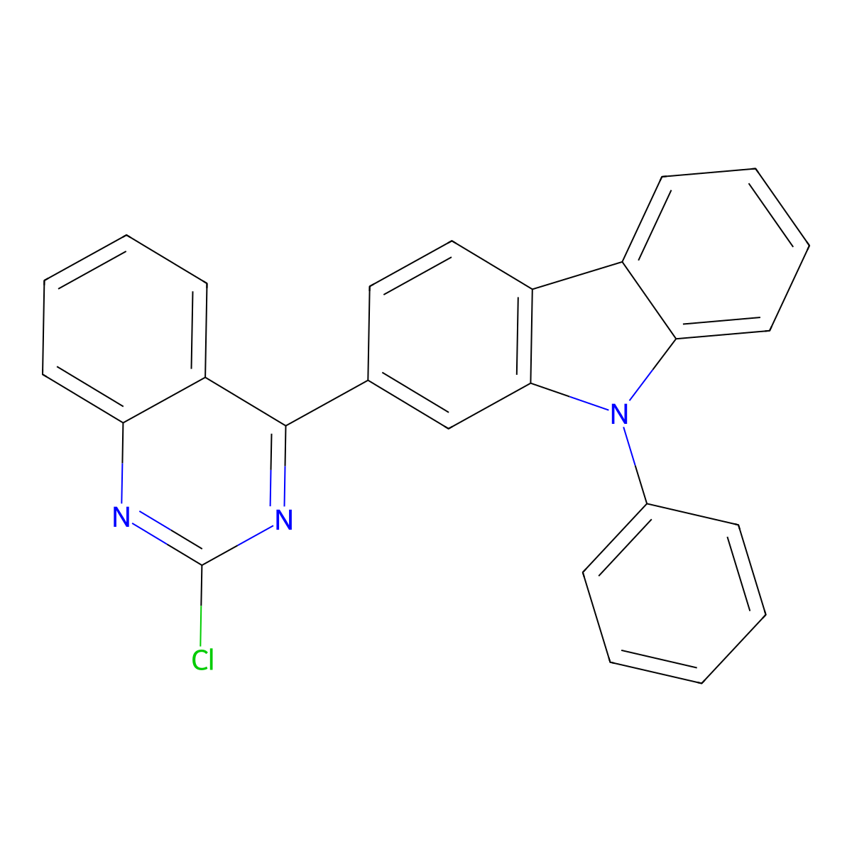 2-(2-Chloroquinazolin-4-yl)-9-phenyl-9H-carbazole molecular structure, CAS 1616499-37-6