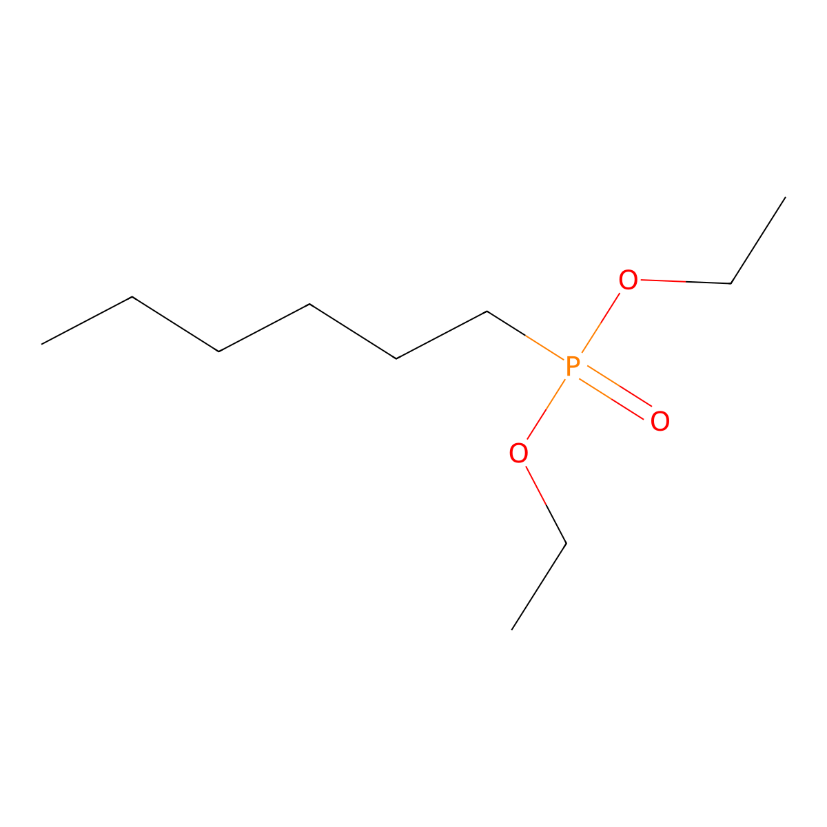 Diethyl P-hexylphosphonate molecular structure, CAS 16165-66-5